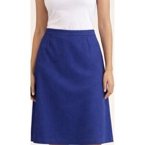 George Blue Capsule Classic Minimalist Blend Knee Length Zip Skirt Size 18